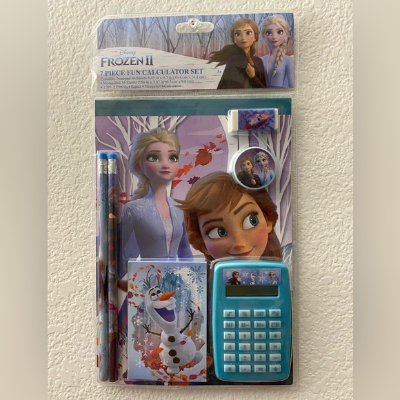 Frozen II Bundle - 7pc Calculator Set + Lunch Bag - Picture 8 of 9